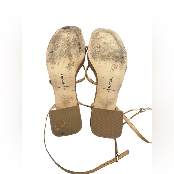 Larroudé Gio Sandal In Tan Leather - Picture 11 of 12